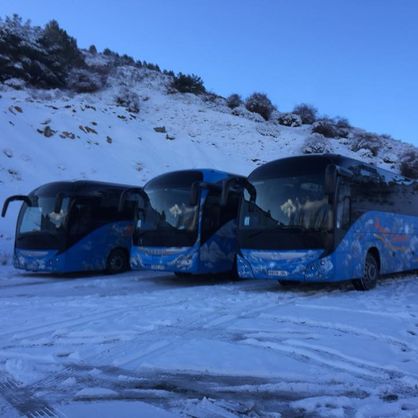 Autocares_Paco_Campos_buses_azules_nieves